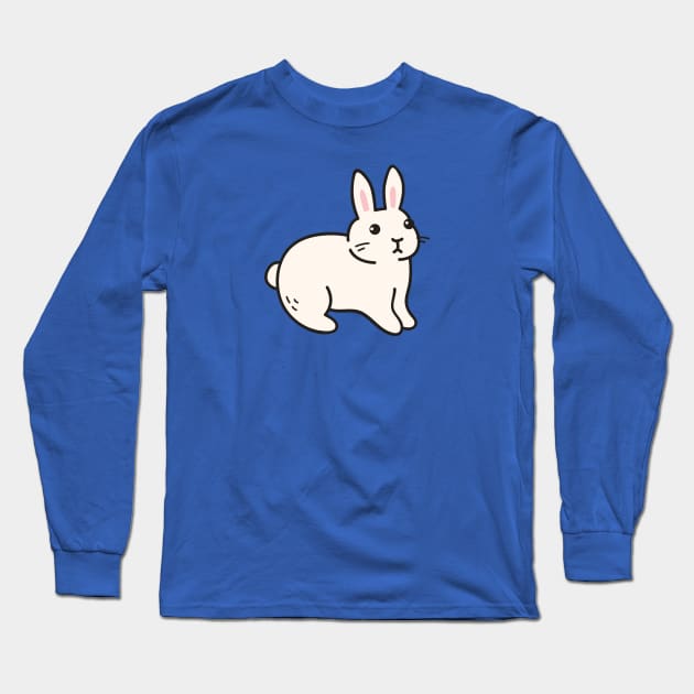 Cute Bunny Rabbit Doodle Drawing Long Sleeve T-Shirt by SLAG_Creative